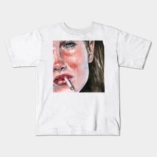 Smoking Girl Kids T-Shirt